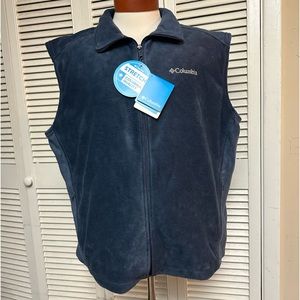 NWTs Columbia Vest Size XL Fleece Dark Blue Stretch